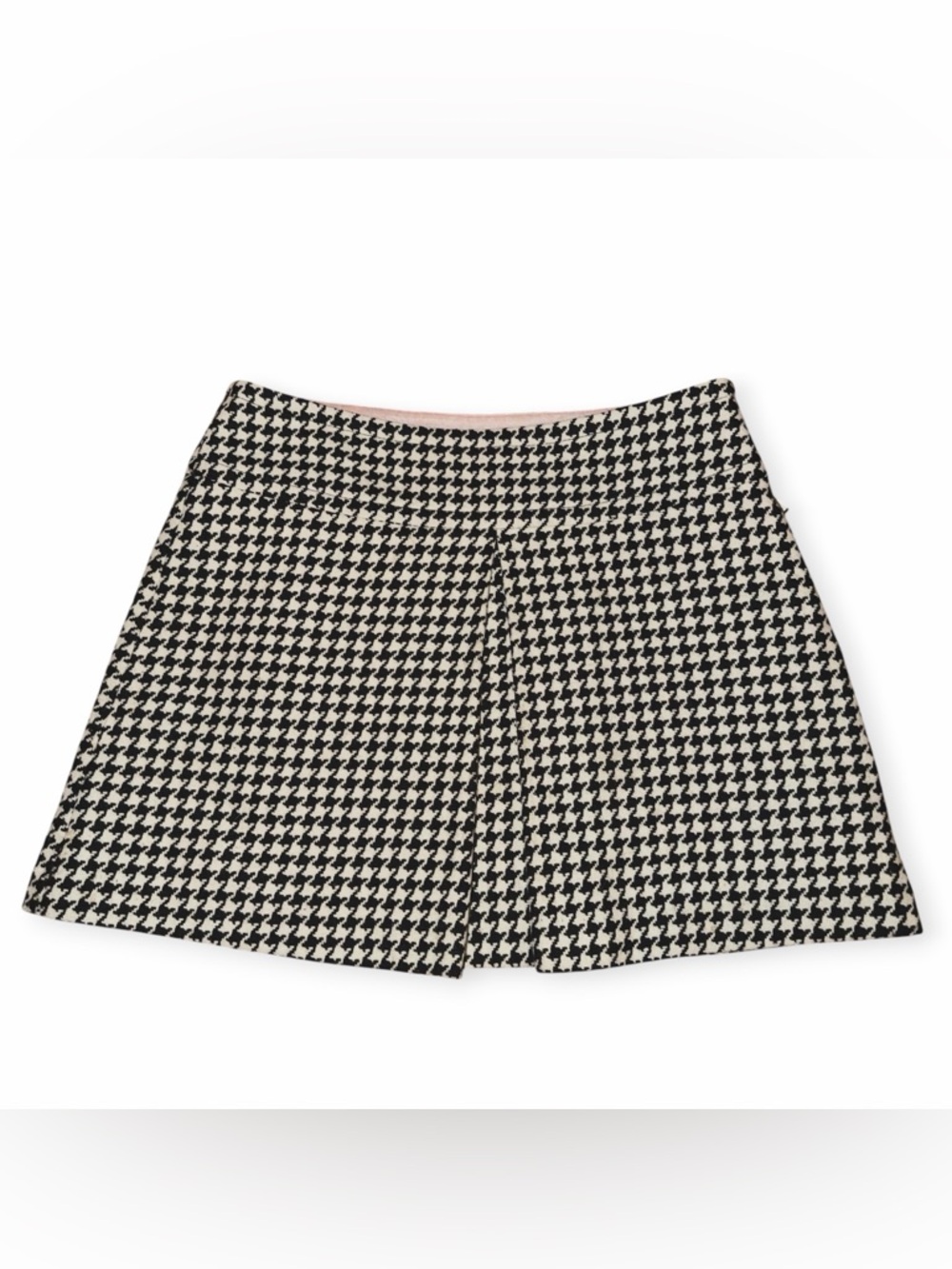 Vintage Y2K Trina Turk Wool Blend Houndstooth Mini Skirt Sz 4